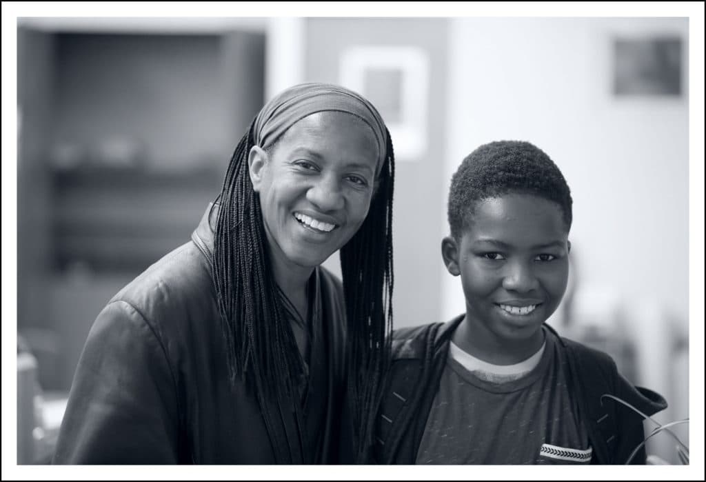 A parent and student at The Child Unique